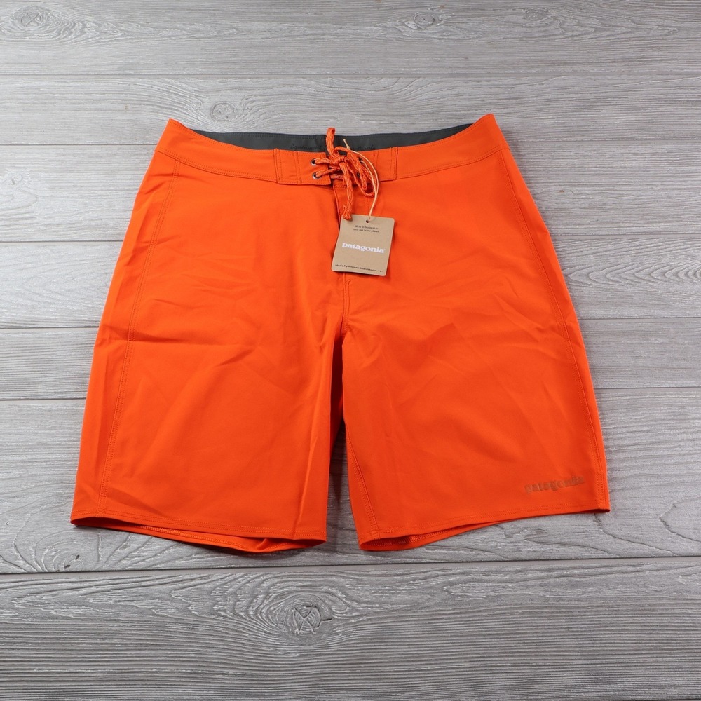 NWT Patagonia Hydropeak Boardshorts Men's 30 Orange Swim Trunks 18in